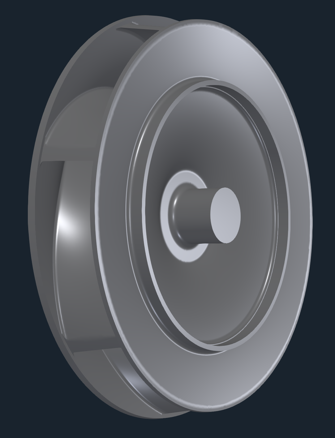 TCAE Pump impeller for FEA back 1 1