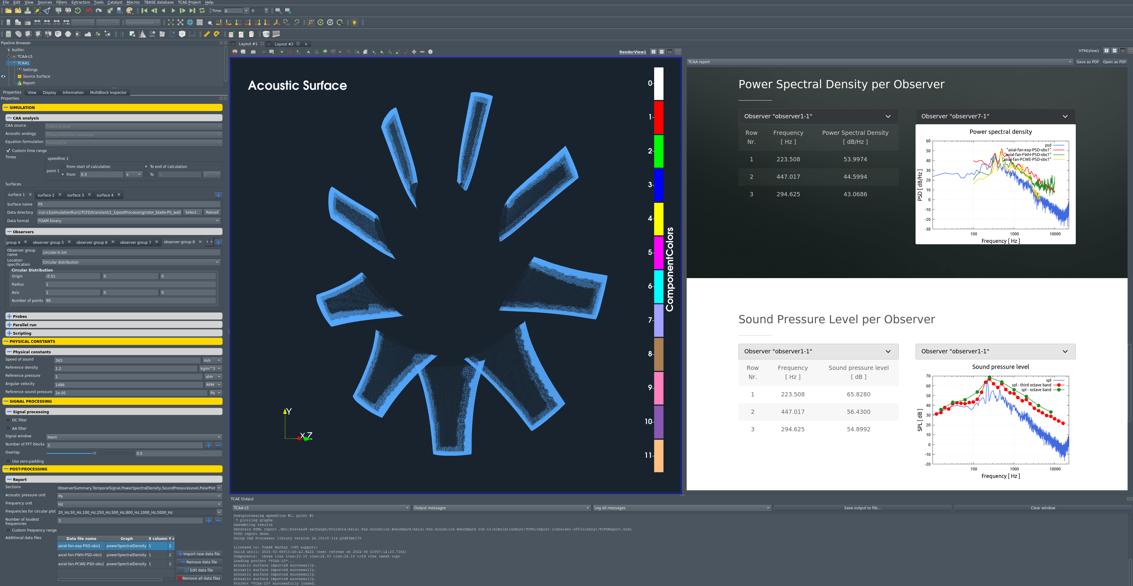 Axial fan GUI TCAA view